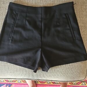 Zara High Waist Black Shorts